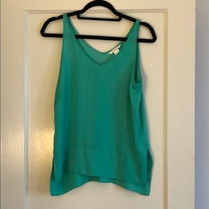 High low silky tank
